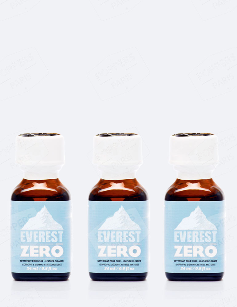 Pack de trois poppers everest zero 24 ml